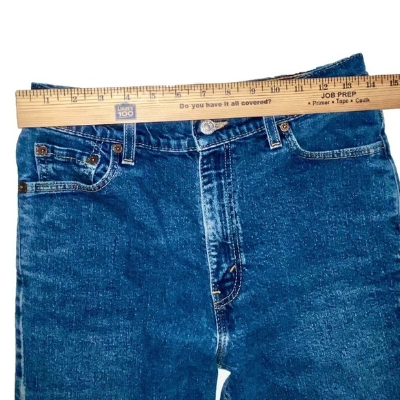 Women’s Levis 512 Slim Fit Tapered Leg High Waisted Blue Denim Jeans Size 10 M - Picture 6 of 10